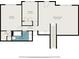 Detailed floor plan showcasing two bedrooms, a bath, recreation room and a hall, with the dimensions of each room at 301 Retreat Way, Carrollton, GA 30116