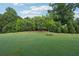 Back exterior and sprawling, verdant lawn at 6415 Yellow Birch St, Cumming, GA 30040