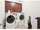 Laundry room with two new front loading washers and dryers at 6415 Yellow Birch St, Cumming, GA 30040