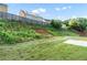 Grassy backyard with a wooden fence and a gentle slope at 971 Reap Ln, Lawrenceville, GA 30043
