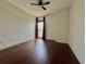 Large bedroom featuring hardwood floors, ceiling fan, and natural lighting at 199 14Th Street Ne St # 704, Atlanta, GA 30309