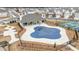 Community pool with modern clubhouse, perfect for relaxation and recreation at 3739 Silvery Way, Powder Springs, GA 30127