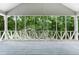 Screened in porch with wood floor, wooded view at 41 Ridgewood Cir, Mcdonough, GA 30252