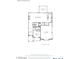 First floor plan featuring an open living area, kitchen, bedroom, and two-car garage at 1025 Liberty Springs Dr, Woodstock, GA 30188