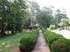 View of the landscaped walkway leading to the home at 5523 Bahia Mar Cir, Stone Mountain, GA 30087