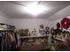 Organized storage room featuring shelves and racks, perfect for decluttering any home at 5523 Bahia Mar Cir, Stone Mountain, GA 30087