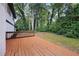 Inviting backyard deck, perfect for outdoor entertaining with lush greenery at 464 Rockborough Ter, Stone Mountain, GA 30083