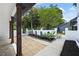 Charming outdoor patio with landscaped garden and gated entrance at 464 Rockborough Ter, Stone Mountain, GA 30083