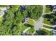 Aerial view of a home with meticulous landscaping in a suburban neighborhood at 2709 Gentry Dr, Douglasville, GA 30135