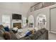 Spacious living room featuring high ceilings, fireplace and modern decor at 2709 Gentry Dr, Douglasville, GA 30135