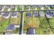 Aerial view showing home on a spacious lot in suburban neighborhood at 3695 Andover St, Cumming, GA 30028