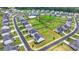 Beautiful aerial view of a home with a large backyard in a Gathering-friendly neighborhood with community pool at 3695 Andover St, Cumming, GA 30028