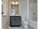 Modern bathroom featuring a sleek vanity, and a well-lit shower and tub at 3695 Andover St, Cumming, GA 30028