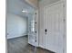 Office area featuring beautiful hardwood floors and stylish doors for added privacy at 3695 Andover St, Cumming, GA 30028
