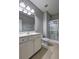 Bathroom featuring vanity and glass shower doors at 490 Grand Teton Cir, Fayetteville, GA 30215