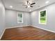 Spacious bedroom featuring warm hardwood floors and natural lighting at 1441 Monteel Nw Dr, Atlanta, GA 30318