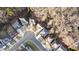 An aerial view of a neighborhood featuring well-maintained homes with manicured lawns and a cul-de-sac at 6674 Mimosa Cir, Tucker, GA 30084