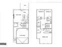 Detailed floorplan showcasing the layout of the home, including bedrooms, bathrooms, kitchen, and garage at 11517 Kimberly Way # 3, Hampton, GA 30228