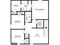 Two-bedroom, two-bathroom home floor plan with loft and laundry area at 306 Blackfoot Trl, Villa Rica, GA 30180