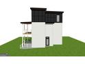This contemporary home design boasts a balcony and clean lines, ideal for modern living, with a covered outdoor space at 903 Coleman Sw St, Atlanta, GA 30310