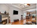 Spacious living room with hardwood floors, fireplace, and open floor plan at 78 Bisbee Se Ave, Atlanta, GA 30315