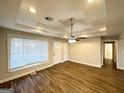 Bright living room with wood-look floors and recessed lighting at 157 Ruzelle Se Dr, Atlanta, GA 30354