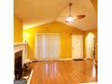Open living area with hardwood floors and high ceilings at 6709 Biscayne Blvd, Rex, GA 30273
