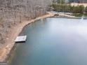 Aerial view showcasing a private dock and lake access, inviting for waterside enjoyment and recreation at 3505 Gum Creek Rd, Oxford, GA 30054