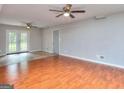 Spacious basement with hardwood floors and French doors at 3031 Golden Dr, East Point, GA 30344