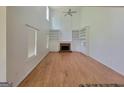 Spacious Gathering room with hardwood floors and built-in shelves at 1345 Pinebreeze Way, Marietta, GA 30062