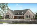 An attractive single story clubhouse with brick and wood trim, black roof and concrete parking at 753 Myrica Ave, Locust Grove, GA 30248