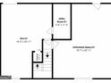 Unfinished basement with den and utility room at 1139 Pine Mountain Dr, Forest Park, GA 30297