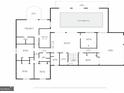 Detailed floor plan of the home's layout, including an indoor swimming pool, Gathering room, primary bedroom, and five additional bedrooms at 107 Stratford Ct, Peachtree City, GA 30269