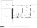 Second floor plan featuring balconies, a living room, a kitchen, a dining area, a loft, a bedroom, and storage space at 107 Stratford Ct, Peachtree City, GA 30269