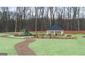 Community playground and picnic pavilion in a well-maintained green space at 313 Sound Cir # 140, Stockbridge, GA 30281