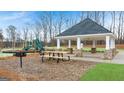 Community playground, picnic tables and covered pavilion with fireplace at 313 Sound Cir # 140, Stockbridge, GA 30281