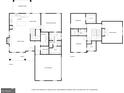 Detailed floor plan showcasing the layout of the two-story home, including bedrooms and bathrooms at 107 Oak Road, Locust Grove, GA 30248