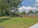 Large, grassy backyard enclosed by a wooden fence, providing ample space for recreation and privacy at 2110 Kellington Dr, Mcdonough, GA 30253