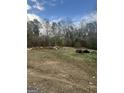 A grassy vacant lot with debris, tires, and trees on the back end of the property at 5800 Cascade Palmetto Hwy, Fairburn, GA 30213