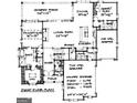 Detailed first floor plan showing the kitchen, living room, and primary suite layout at Lot 3 Snead, Fayetteville, GA 30215