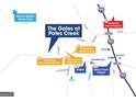 Community map highlighting nearby schools, parks, retail, and access to highway 75 at 1720 Goodwin Dr # 75, Hampton, GA 30228