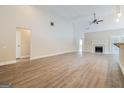 Spacious living room with hardwood floors, fireplace, and ample open space at 1116 5Th Nw St, Atlanta, GA 30318