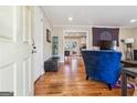 Inviting entryway with hardwood floors leading to a cozy living space at 2114 Fellowship Rd, Tucker, GA 30084