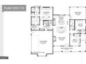 Plan 1074-115 floor plan featuring an open layout, a wrap-around porch, and a 2-car garage at 3841 Maggie Se Ct, Conyers, GA 30013