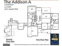 Addison A floor plan featuring four bedrooms, three and a half baths, and 3017 square feet at 958 Temple Draketown Rd, Temple, GA 30179