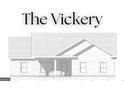 The Vickery floorplan elevation showcases this home's charming front porch and classic design at 22638 Salem Church Rd, Metter, GA 30349