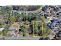 Aerial view of a wooded homesite in a residential community at 768 Scales Rd, Suwanee, GA 30024
