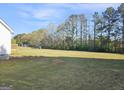 Spacious backyard with a lush green lawn and mature trees, offering plenty of room for outdoor activities at 1222 Snapping Shoals Rd, Mcdonough, GA 30252