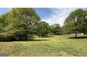 View of a large, grassy lot surrounded by mature trees at 4529 Jersey Covington Rd, Covington, GA 30014