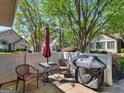 Cozy patio area with outdoor furniture, a grill, and a privacy fence, perfect for relaxation and entertaining at 307 Gladstone Dr, Mcdonough, GA 30253